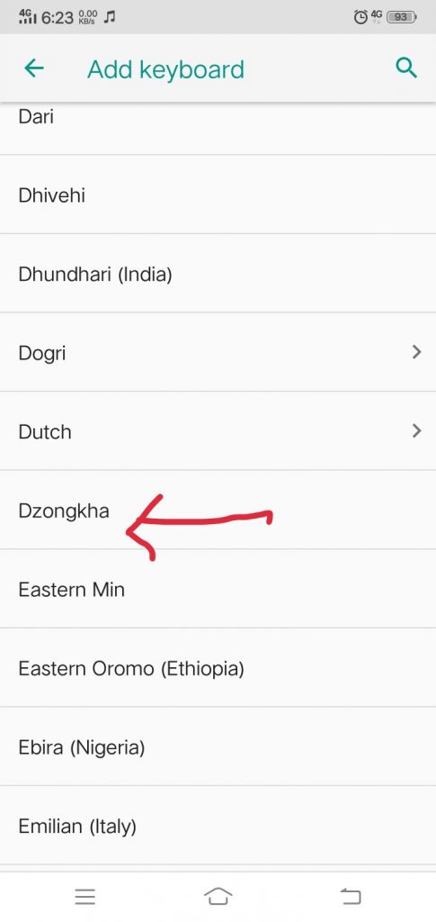 Setting up Dzongkha Keyboard
