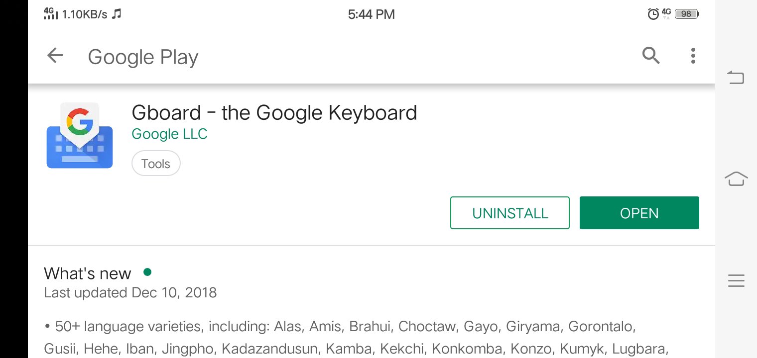 Gboard, the Google's Keyboard