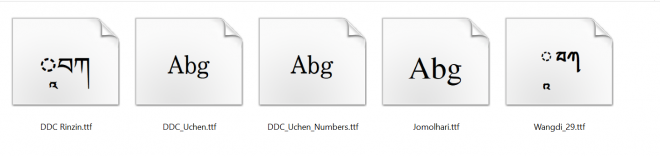 Dzongkha fonts